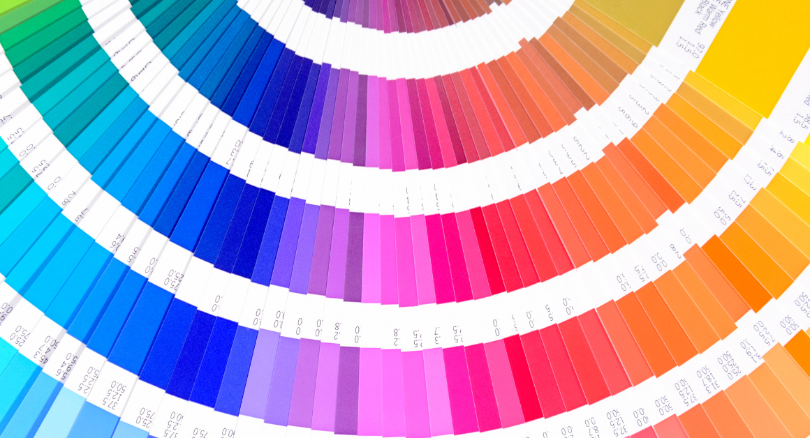 color swatches of various colors to help showcase color theory