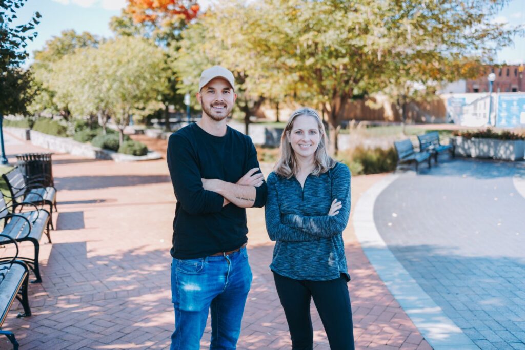 Jacob and Monica on Carroll Creek in Downtown Frederick